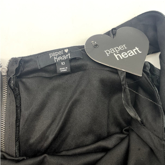 Paper Heart Black Velvet Romper - Picture 5 of 6